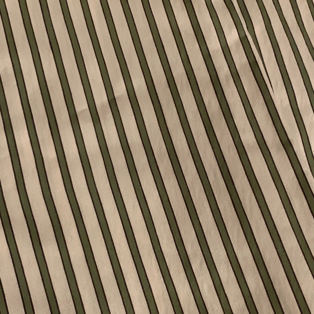 VINCE
Till Stripe Cropped Button Down Tops       Color: Off White Multi - Picture 3 of 10